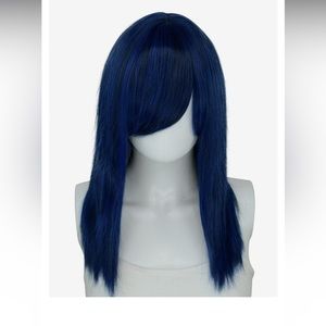 Blue Black Fusion Medium Length Wig